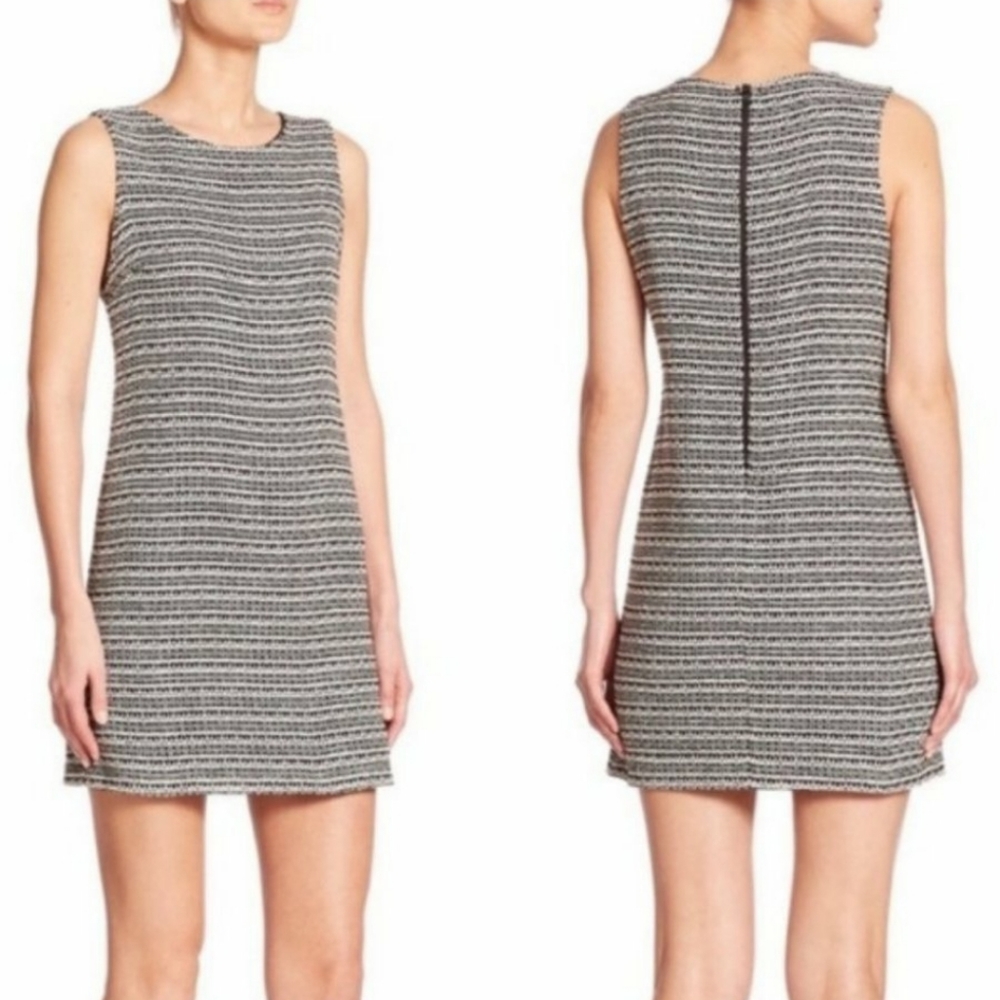 Alice + Olivia Clyde Black & White Sheath Dress